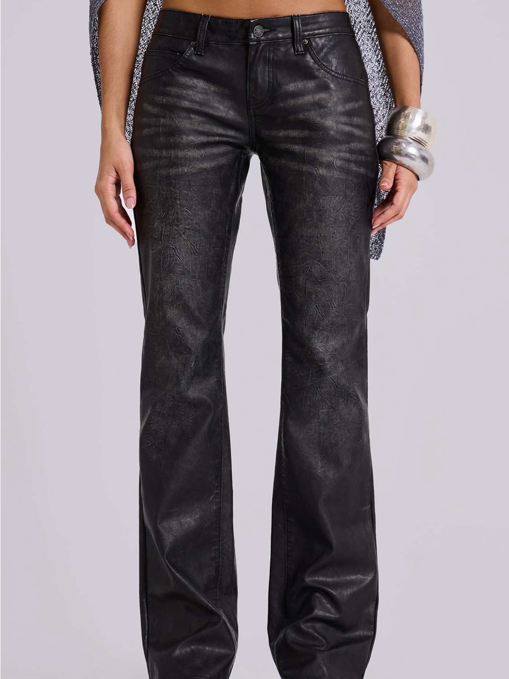 Jaded London PU leather jeans